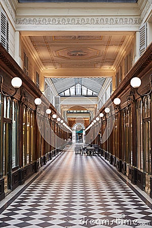 Paris, Galerie Vero-Dodat passage, France Editorial Stock Photo