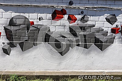 Paris Graffiti Editorial Stock Photo