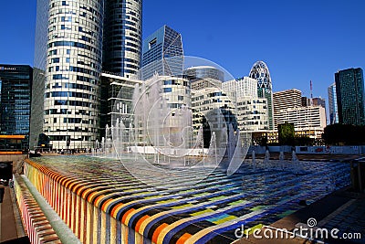 Paris. la Defense on a clear may day. Stock Photo