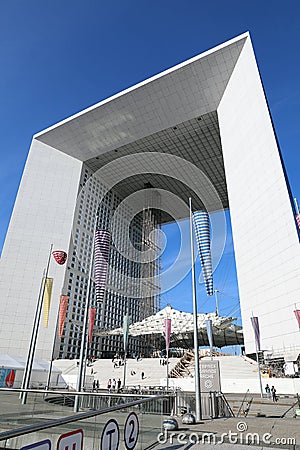 Paris La Defense Grande Arche Editorial Stock Photo