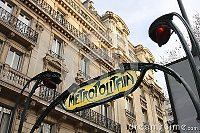 Paris metro, France Editorial Stock Photo