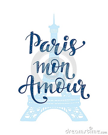 Paris Mon Amour Vector Illustration