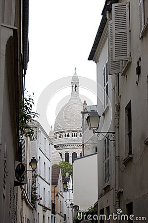 Paris Montmartre Street Stock Photo