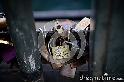 Paris Padlocks of Love 2019 Stock Photo