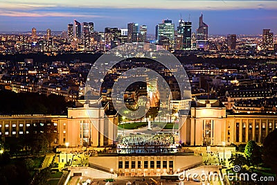 Paris panorama, France at night. Stock Photo