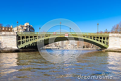 Paris, panorama of the Sully bridge Stock Photo