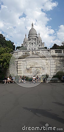 Paris picture phone selfmade Editorial Stock Photo