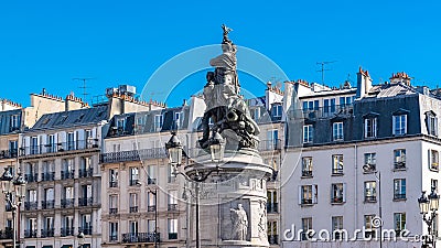 Paris, place de Clichy, buildings Stock Photo