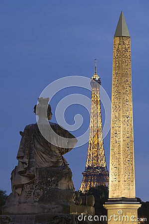 Paris - Place de la Concorde Editorial Stock Photo