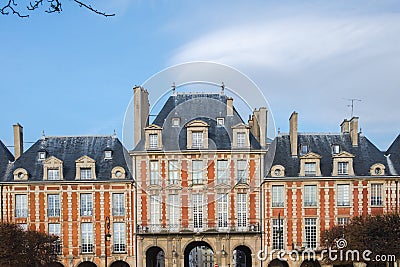 Paris, place des Vosges Stock Photo