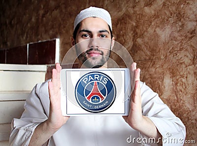 Paris saint germain, PSG football club logo Editorial Stock Photo