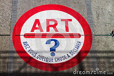 Modern Art in Paris Editorial Stock Photo