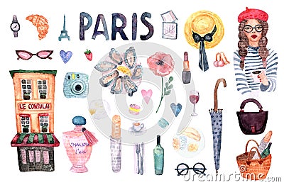 Paris set symbol Stock Photo