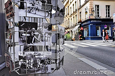 Paris shops and streets Editorial Stock Photo
