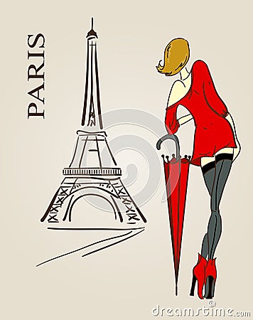 Paris sketch Vector Illustration