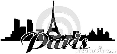 Paris Skyline Vector Illustration