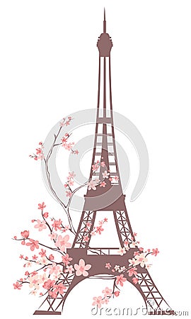 Paris spring Vector Illustration