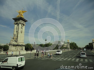 Paris street view Editorial Stock Photo