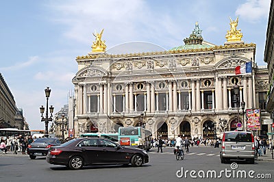 Paris. Theatre Palais Garnier Editorial Stock Photo