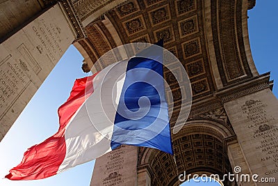 Paris triumph arch Stock Photo