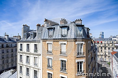 Paris, typical facades, and the new courthouse Stock Photo