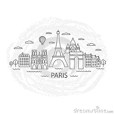 Paris vector illustration Vector Illustration