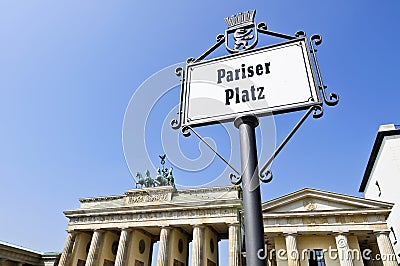 Pariser Platz in Berlin Stock Photo