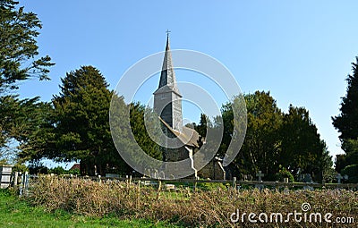 St George`s Church, Crowhurst, Surrey, UK Stock Photo