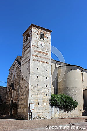 Parish church of Santa Maria of Cisano in Italy Editorial Stock Photo