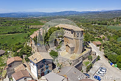 Parish church of Santa Maria is located in Aler Stock Photo