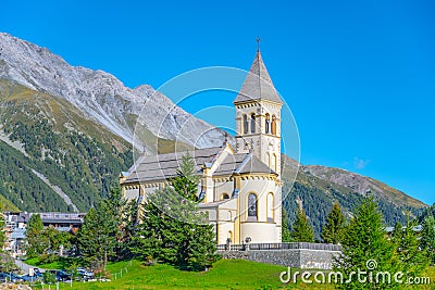 Parish Church of St. Gertraud in Sulden Stock Photo