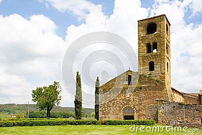 Parish church of St John the Baptist near Siena in Tuscany, Italy Stock Photo