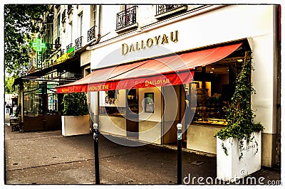 Parisian cafe at place Bastille Editorial Stock Photo