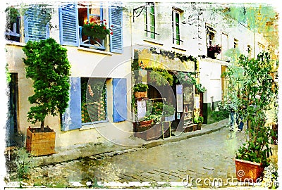 Parisian streets Stock Photo