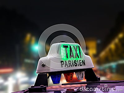 Parisian taxi cab Stock Photo