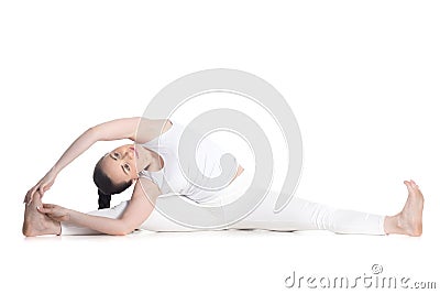 Parivritta Upavistha Konasana Stock Photo