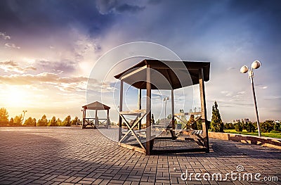 Park in Almaty Stock Photo
