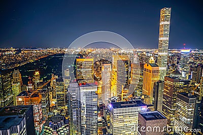 432 Park Avenue and Manhattan night view Editorial Stock Photo