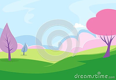 Park Background1 Vector Illustration