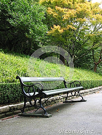 Park bench Stock Photo