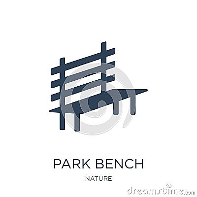 park bench icon in trendy design style. park bench icon isolated on white background. park bench vector icon simple and modern Vector Illustration