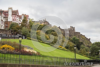 Park in Edinburgh in Winter Editorial Stock Photo