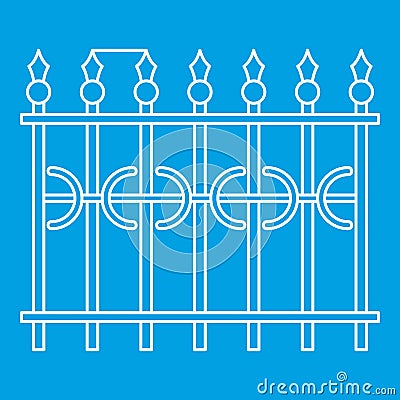 Park fence icon, outline style Vector Illustration