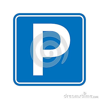 Park icon sign, road symbol. Parking public icon street place Vector Illustration