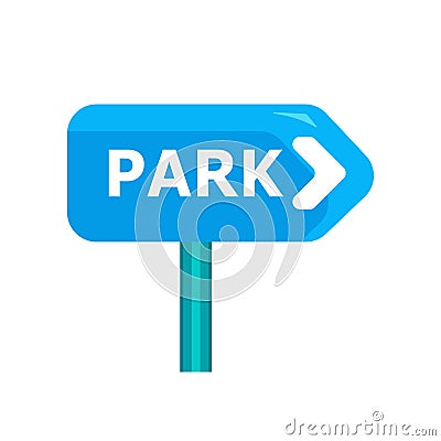 Park icon vector sign and symbol isolated on white background, Park logo concept Vector Illustration