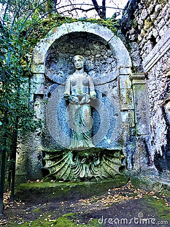 Park of the Monsters, Sacred Grove, Garden of Bomarzo. Aphrodite and beauty Stock Photo
