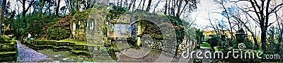 Park of the Monsters, Sacred Grove, Garden of Bomarzo. Surreal nature alchemy Stock Photo