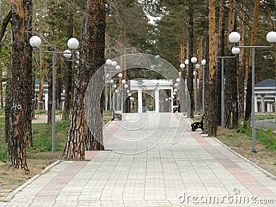 Park named Oreshkova. Ulan-Ude. Buryatia. Stock Photo