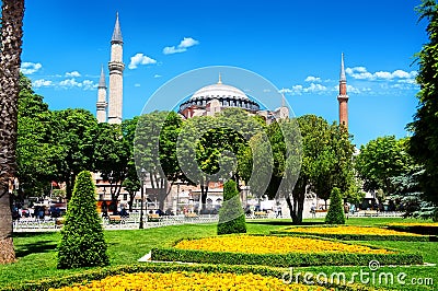 Park near Hagia Sophia Stock Photo