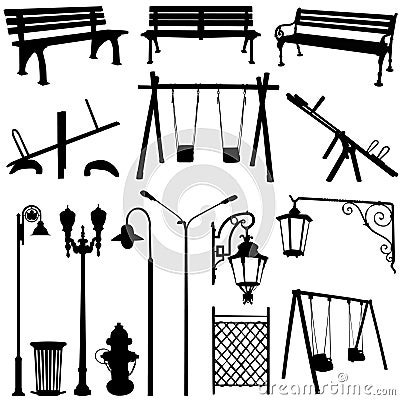 Park outdoor object Vector Illustration